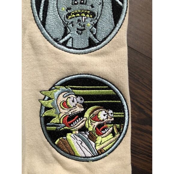 Rick And Mortuary Tan Embroidered Hood Men’s Sz Medium Nowt - Picture 8 of 16